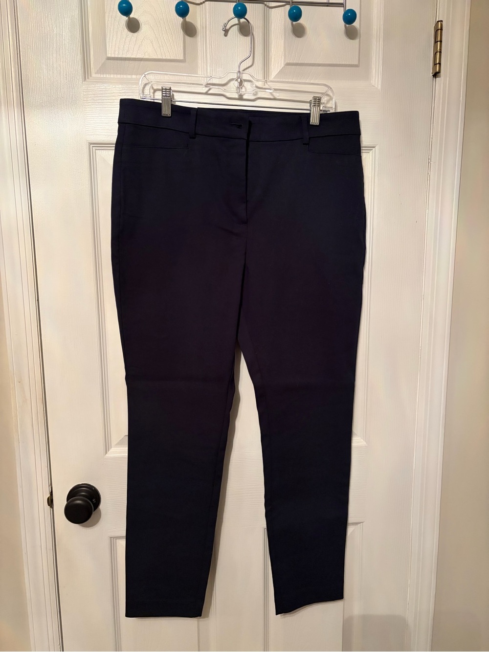 LOFT Navy Sutton Skinny Pants